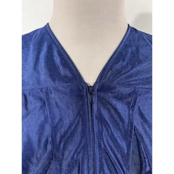 Graduation Source Cap And Gown Royal Blue Kids Size 45 5’ Ft - 5’ 2” Zip Up - Picture 2 of 9